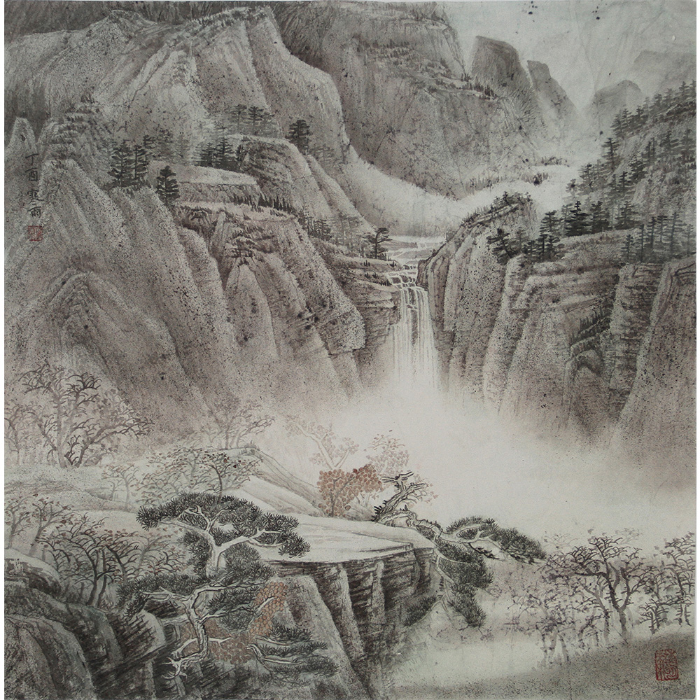 山水  王雪梅  (60x60)