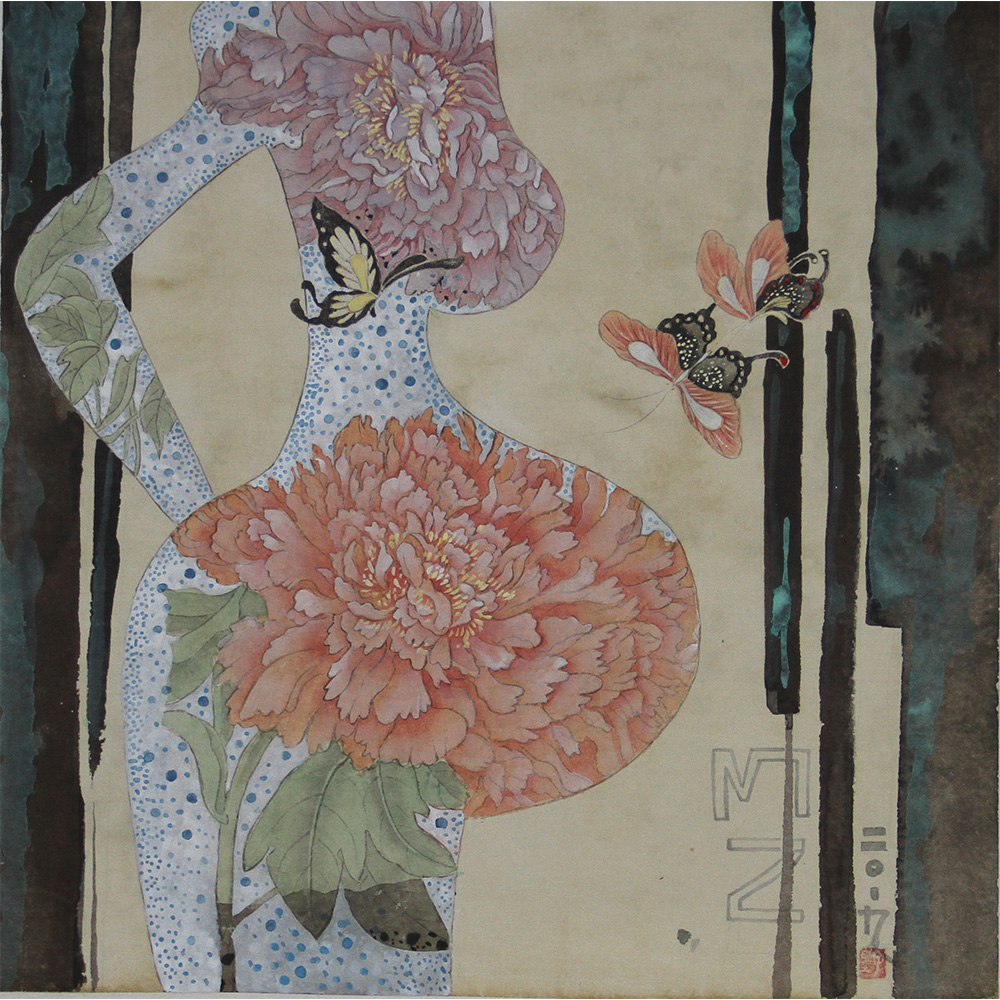 女人花系列一  王雪梅  (44x44)