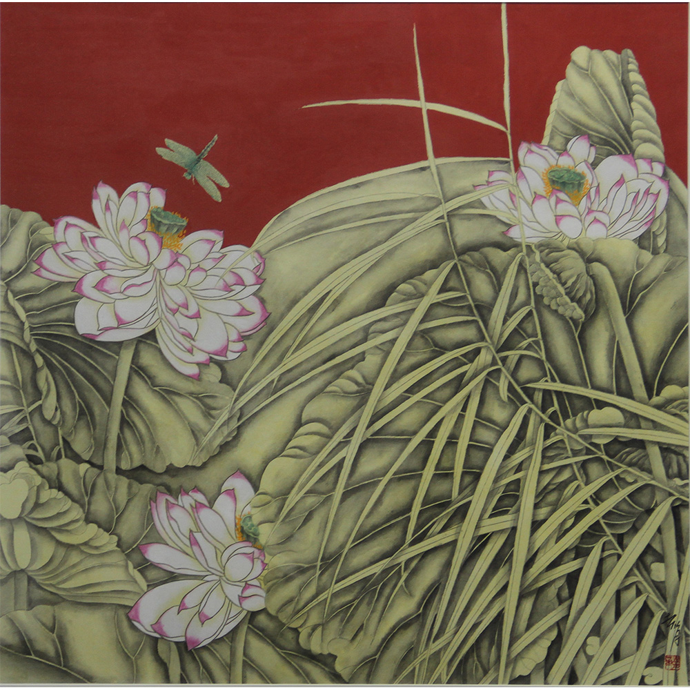 花与蜻蜓  袁月  （68x69）