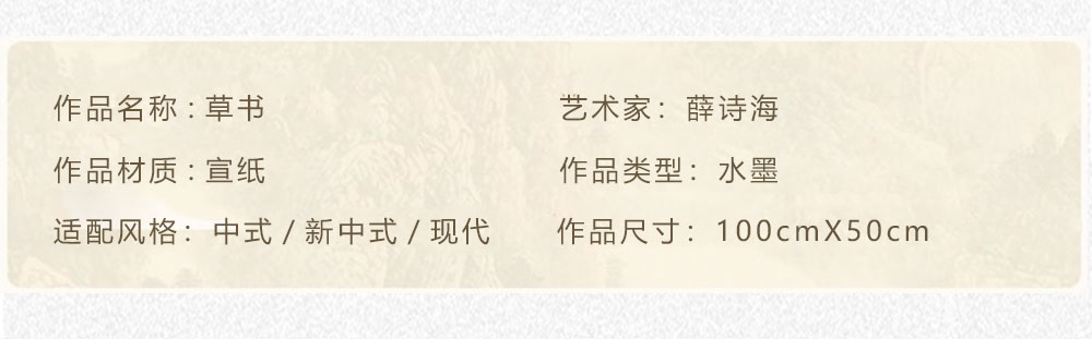 草书  薛诗海  100x50cm(图2)